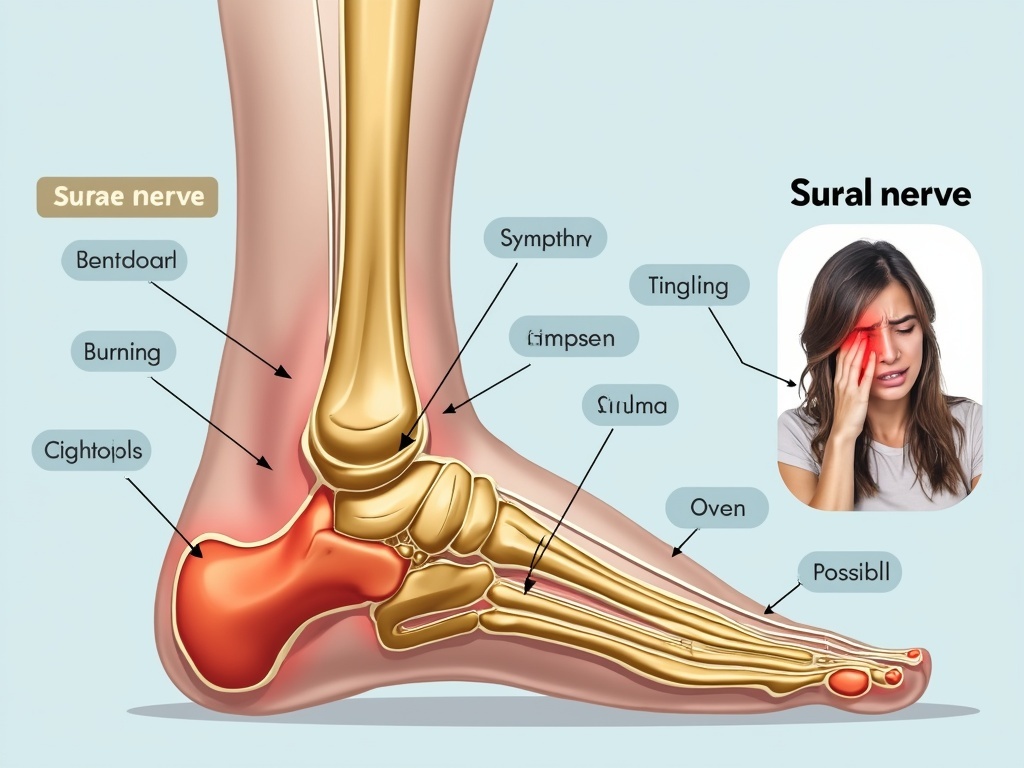 douleur sur le côté extérieur du pied nerf sural
