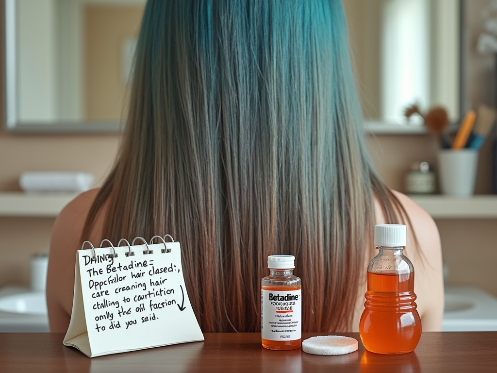 effet bétadine sur cheveux colorés